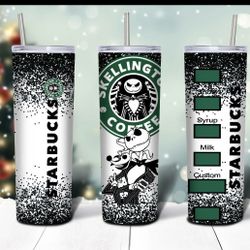 jack skellington custom printed tumbler 