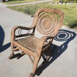 Antique Childs Wicker Rocking Chair