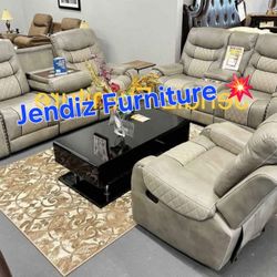 ✨️Brand New Manual Reclining Sofa Sets 💥 Only $49 Today And Pay Later With Or Without Credi 💥 