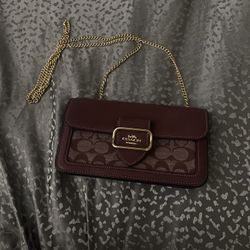 coach crossbody maroon