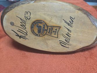 Signed vintage mallard duck decoy