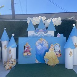 Castle Backdrop Decoration With Princess