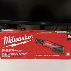 M12 Ratchet 3/8 Drive 2457-20 New!