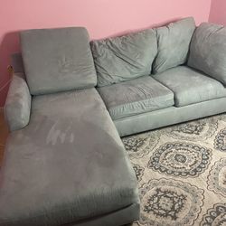 Sofa Couch Pull Out Queen Size Bed Lite Green