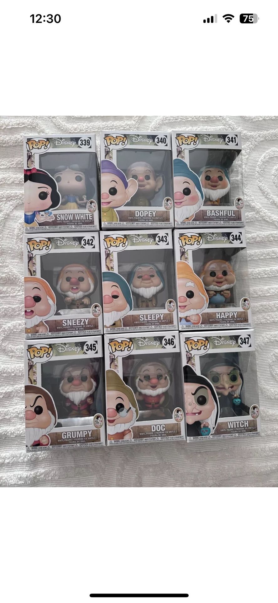 Funko POP! Snow White & The Seven Dwarves Plus the Witch Set of 9
