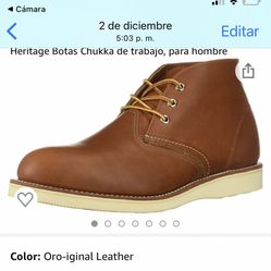 SIZE 9 RED WING THE CHUKKA COOPER ROUGH AND TOUGH LEATHER SOFT TOE BOOTS BRAND NEW