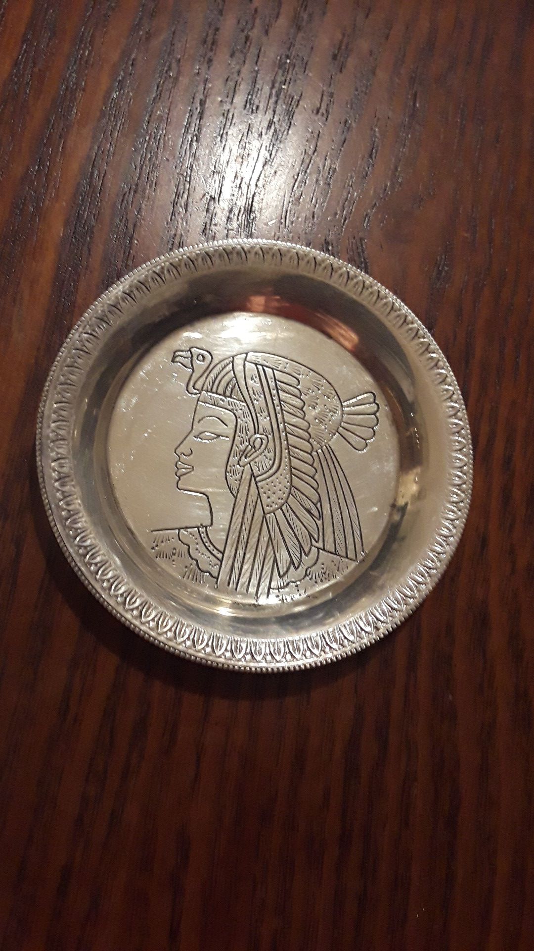 Gorgeous miniature Sterling Silver 925 decorative saucer. 3" diameter. Excellent condition.