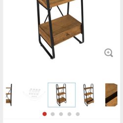 Hobby Lobby 2 Brown & Metal Wood Three-Tiered Shelf