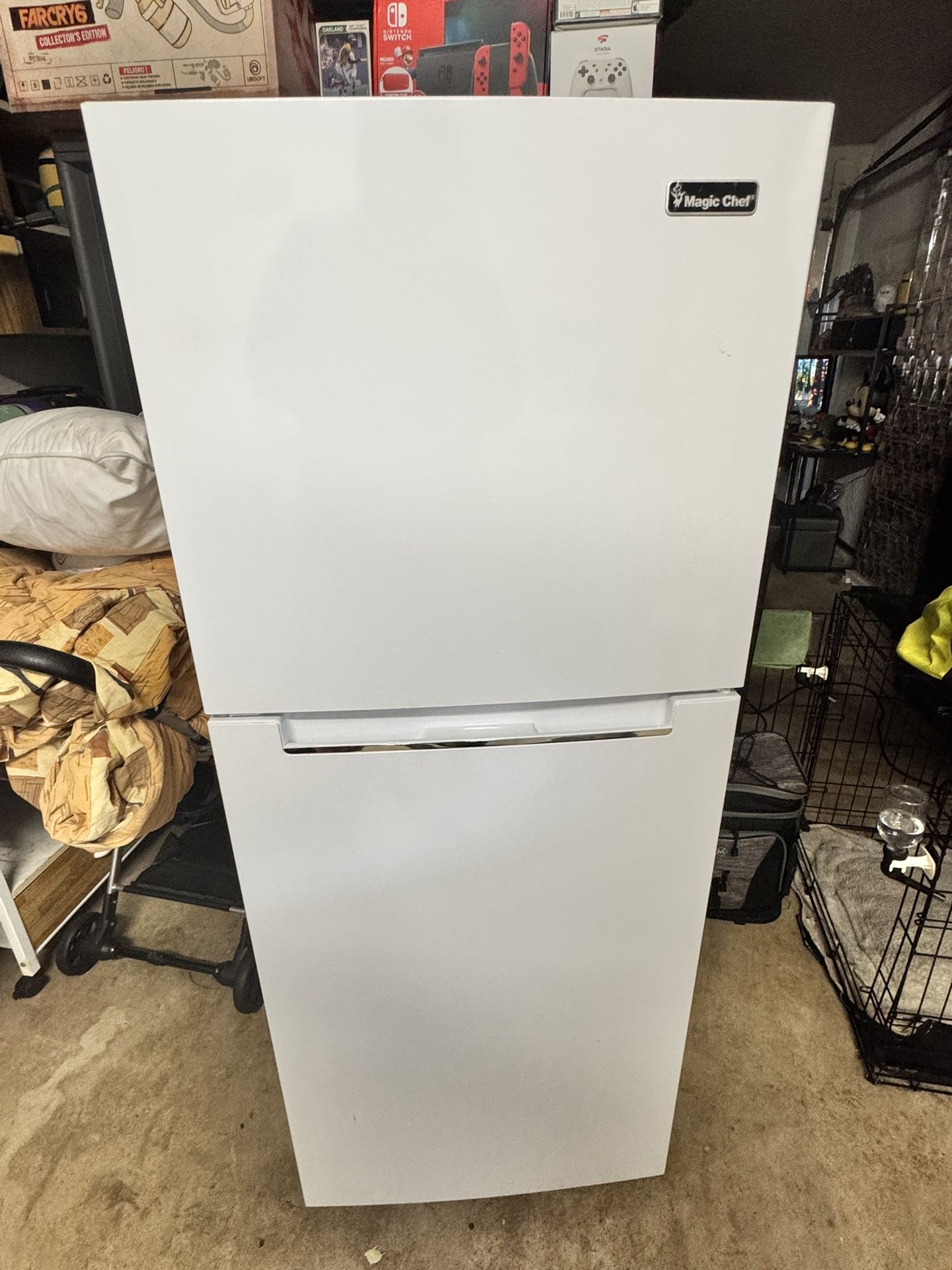 7.3 cu. ft. 2-Door Mini Fridge in White with Freezer