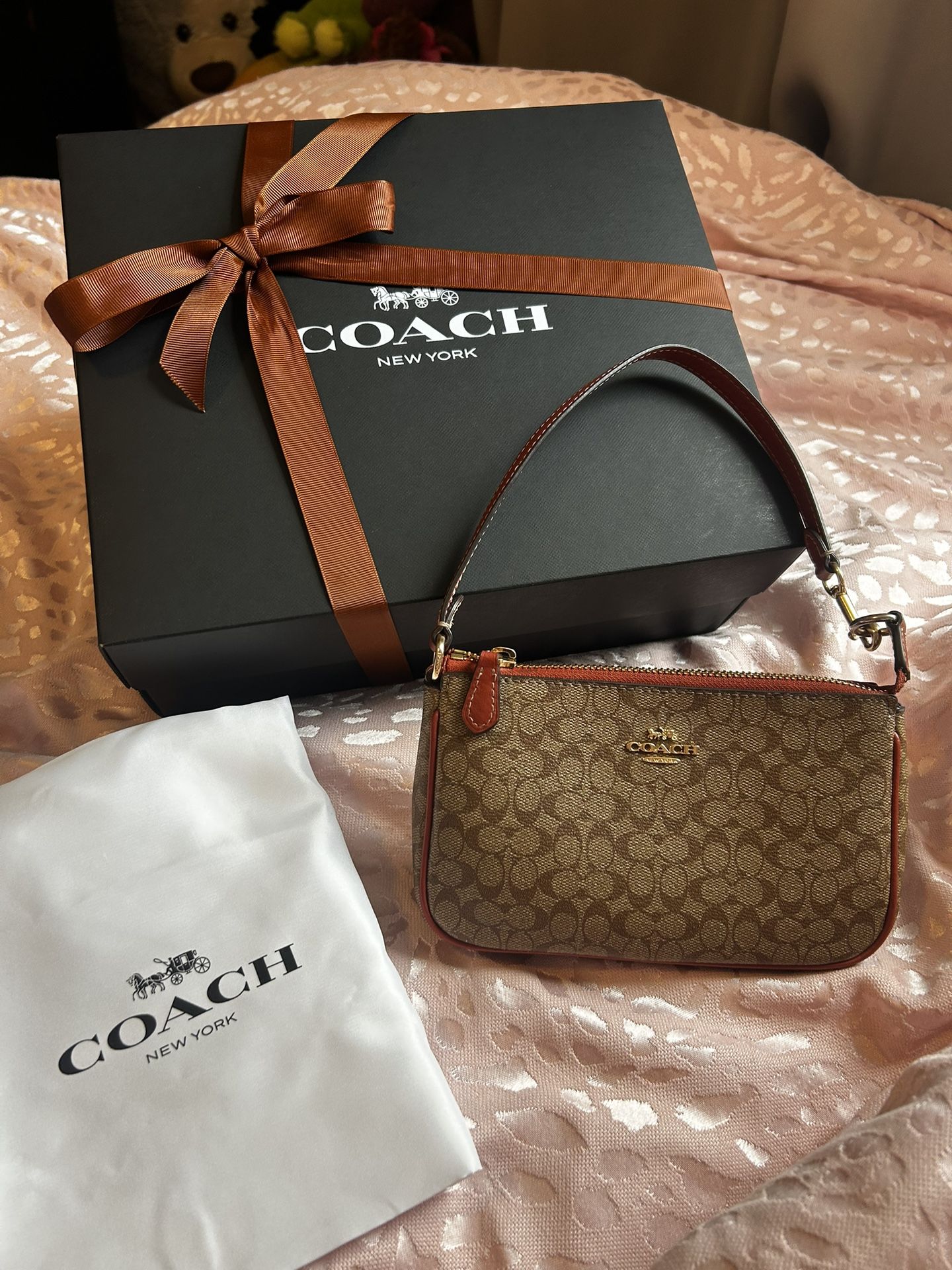 Nolita 19 Coach in Signature Canvas Brown and Gold