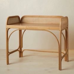 Boho wicker/wood desk