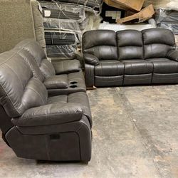 New Ashley Furniture Dunwell Power Reclining Sofa And Loveseat 