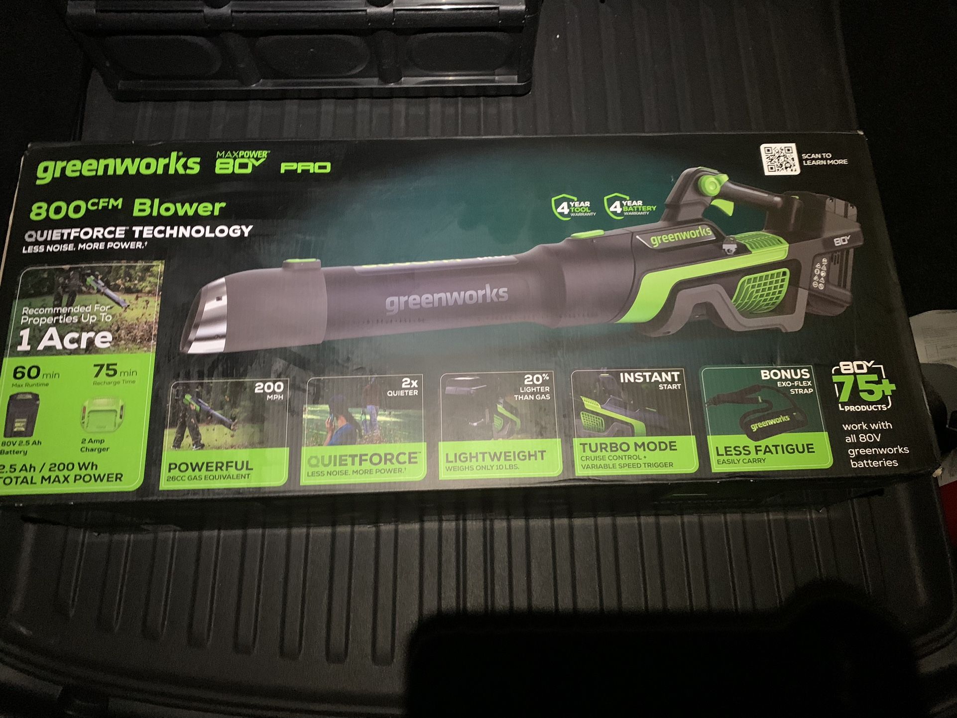 Greenworks Leaf Blower 80V 800CFM - Used 