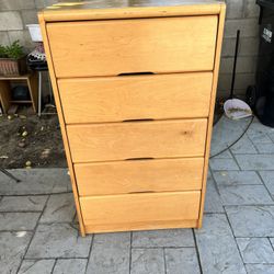 Wooden Light Brown Drawer 