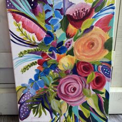 14x16” Original Acrylic On Canvas Signed