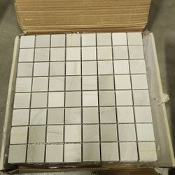 Mosaic Tile Sheets Marble Carrera (2 Different Styles)
