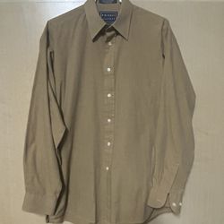 Men’s Dress Shirt, Goldish Brown Size Medium, 15, 34/35. 
