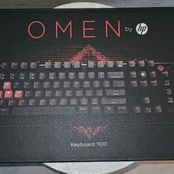 New! OMEN by HP Wired USB Gaming Keyboard 1100 Black/Red