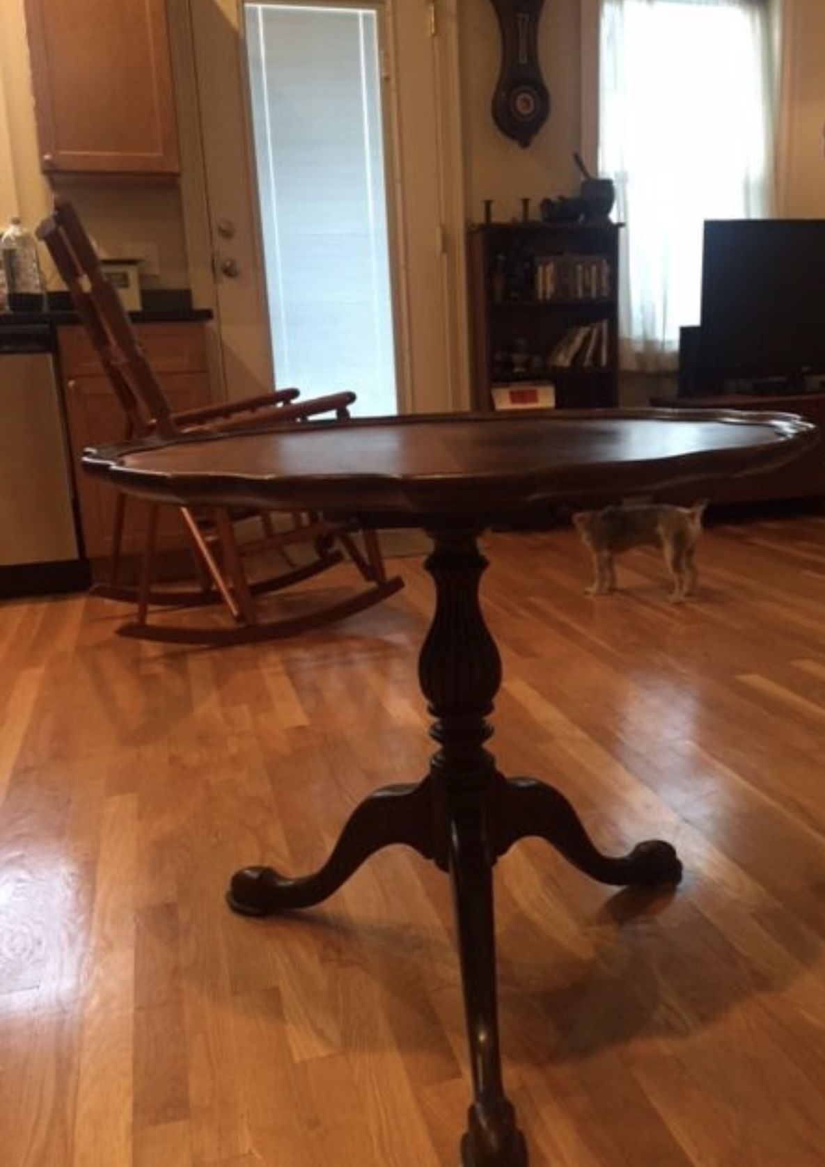 Antique Pie Plate Table
