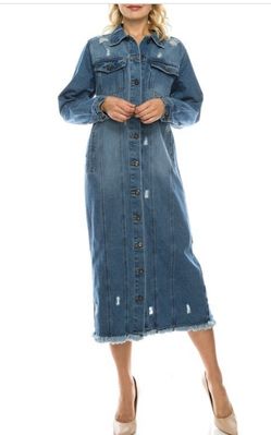 Long jean jacket medium