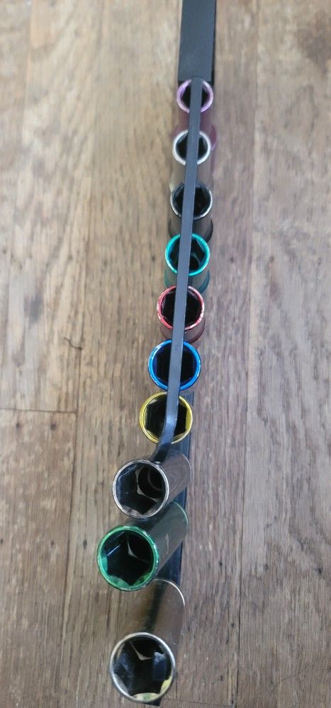 1/2 Inch Deep Socket Set 10 Peace Colored
