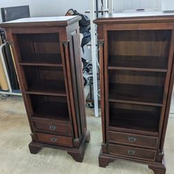 Pair Of Bookshelves With Drawers 