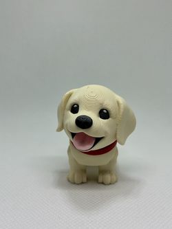 3D Printed Articulated Yellow Labrador Dog Fidget
