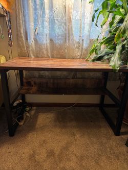 Industrial Wood and Metal Desk