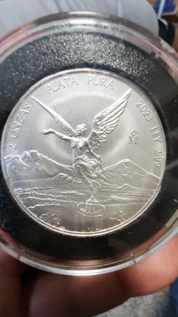 2023 Mexico 2 oz Silver Libertad BU – Low Mintage (30k) .999 Fine Silver