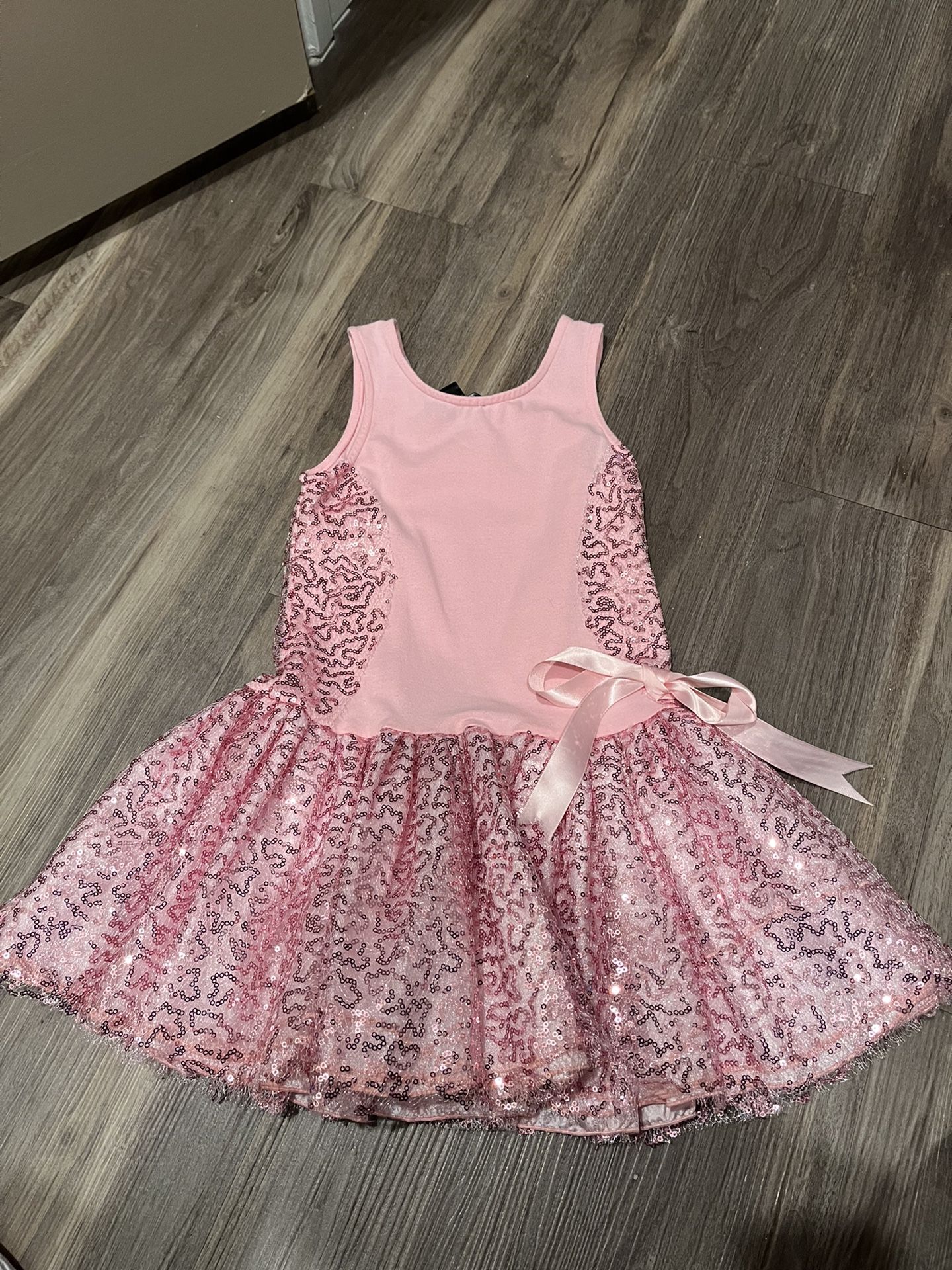 Dolls And Divas Couture Pink Sequin Girl’s Leotard/Dress, size 5