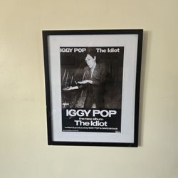 Beautiful Framed Iggy Pop The Idiot Poster