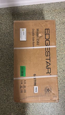 EdgeStar 26000 BTU 13 Inch Wide Natural Gas Side Burner with LED Knob Lighting New Sealed