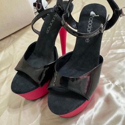Black and Pink Heels
