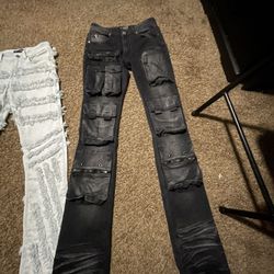 Size 28 On Blue Jeans Size 32 Black Jeans $35 Each Retail Is $90