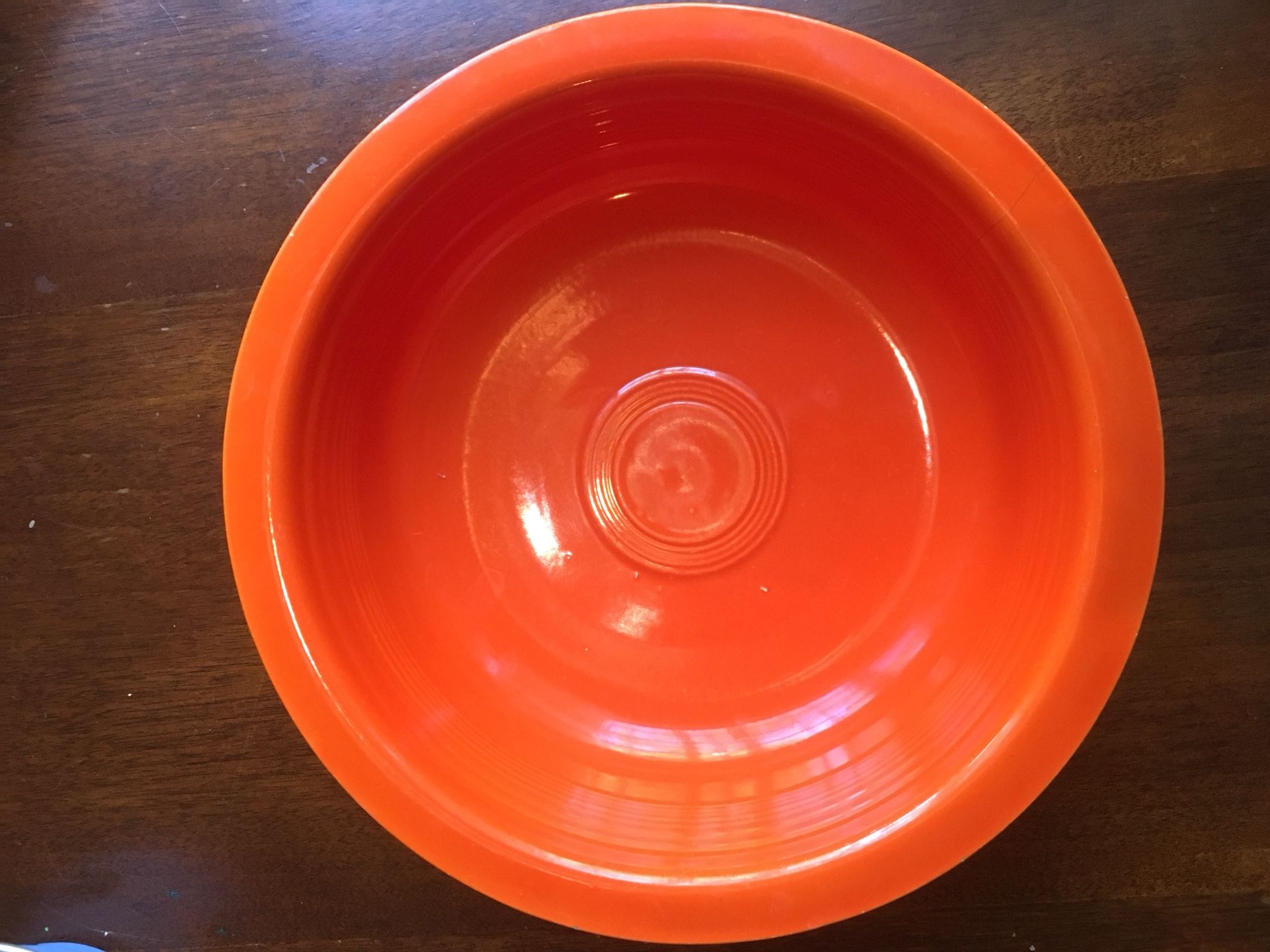 Fiesta ware larger radioactive red orange bowl Vintage