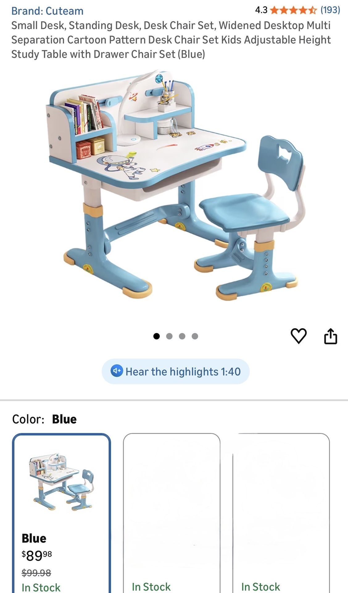 Desk Chair Set