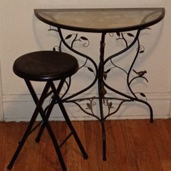 Glass & Strong Metal End Table
