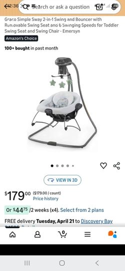 Graco Simple Sway 2-in-1 Baby Swing and Bouncer