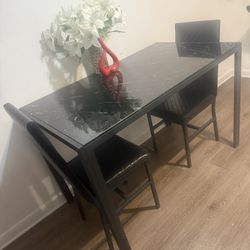 Dining Room Table And Two Chairs 