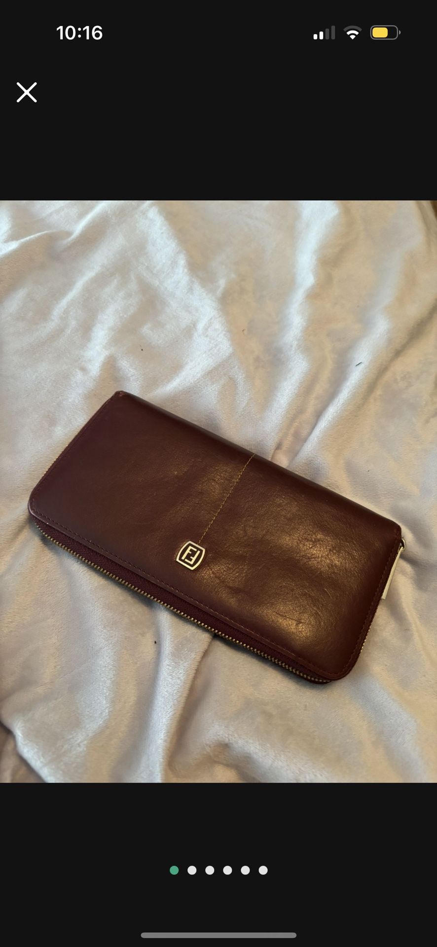 LOW PRICE MOVING- FENDI $990 + TAX RETAIL ZIPPY WALLET. 