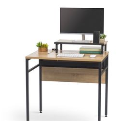Computer Desk with Monitor Riser Shelf OBO
