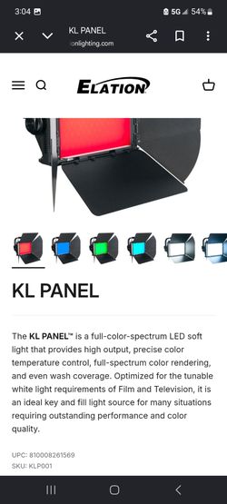Elation Professional KL Panel 6-in-1 LED light KLP001