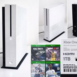 Xbox One S 1TB + 6 Games – Clean & Ready to Play