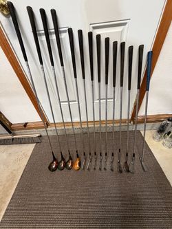 Vintage Complete Set of  Burke and Wilson Golf Clubs Right handed