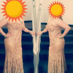 Gold formal dress size 8