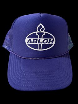 Virgil Abloh Black and Purple Torch Trucker Hat | Brooklyn Museum Art Exhibition