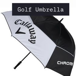 NEW UNUSED 62” Double Canopy - Callaway Professional Golf Umbrella UPF 50+ Sun Sport Protection