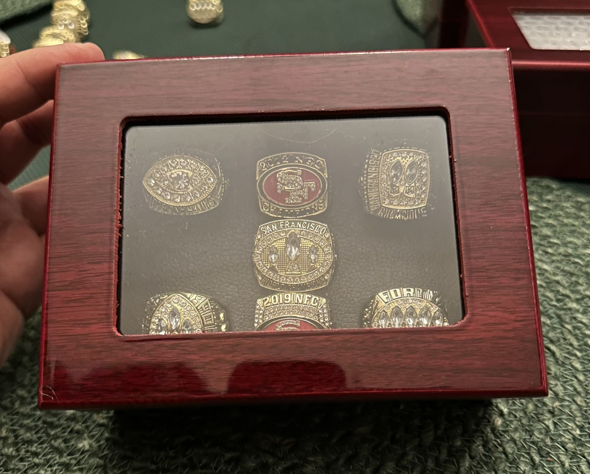 San Francisco 49ers 7pc Super Bowl & Championship Rings