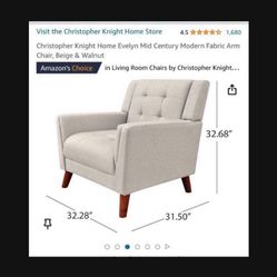 Accent Living room Bedroom Chair With Ottoman 