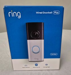 Ring Wired Doorbell Plus 2nd Gen Retinal 2K 3D Motion Detection